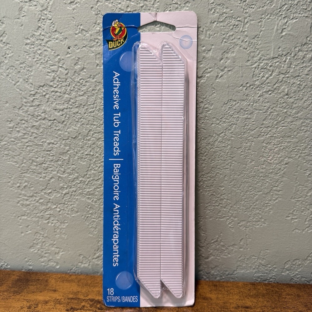 Duck Brand‎ Adhesive Anti-Slip Tub Treads: 3/4 in. width (White) 18 strips